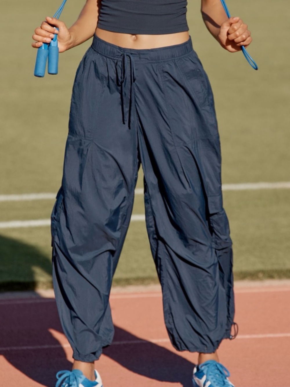 Daily Practice by Anthropologie Base Jump Parachute Pants- Navy